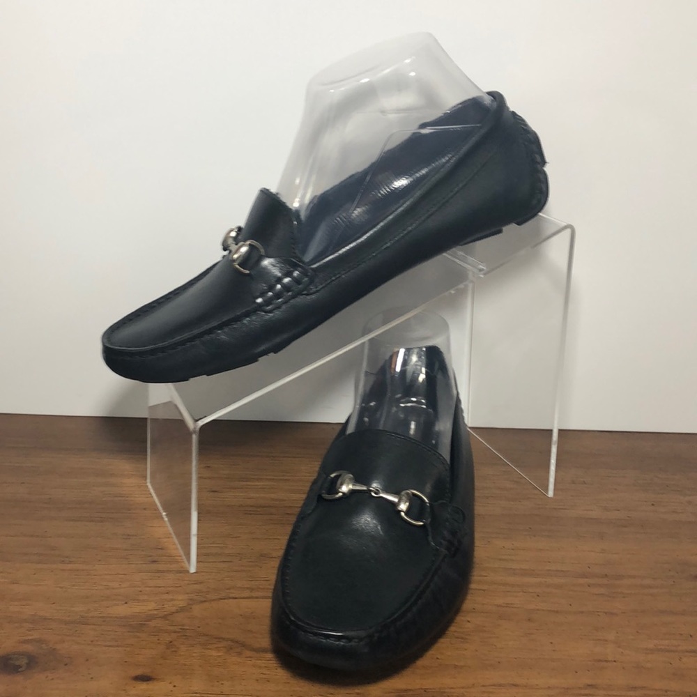 Mercanti  Florentine Black Leather Driving Mocs